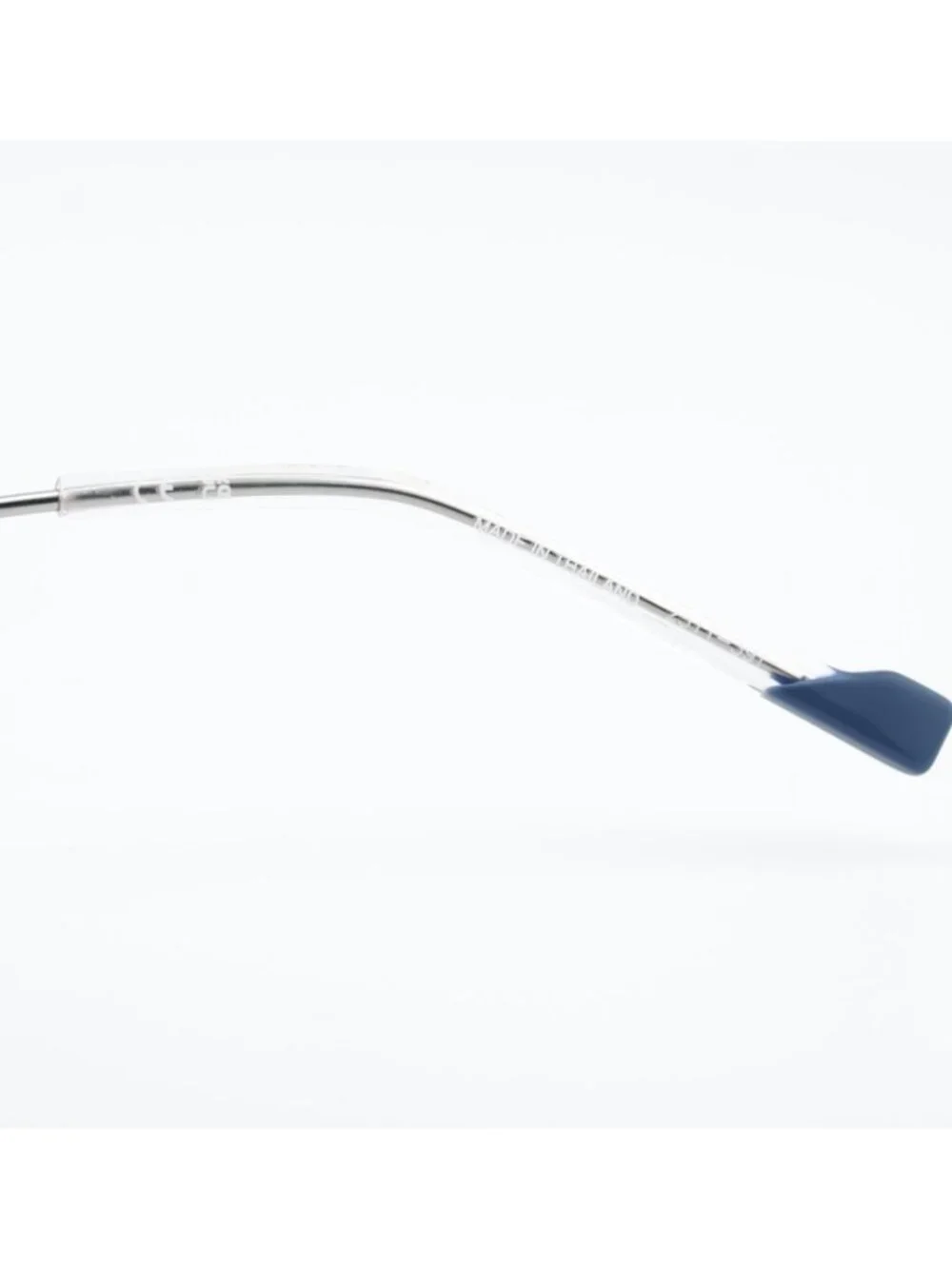 DKNY DK119S 040 Sunglasses Silver Rectangle Frame, Blue Lenses